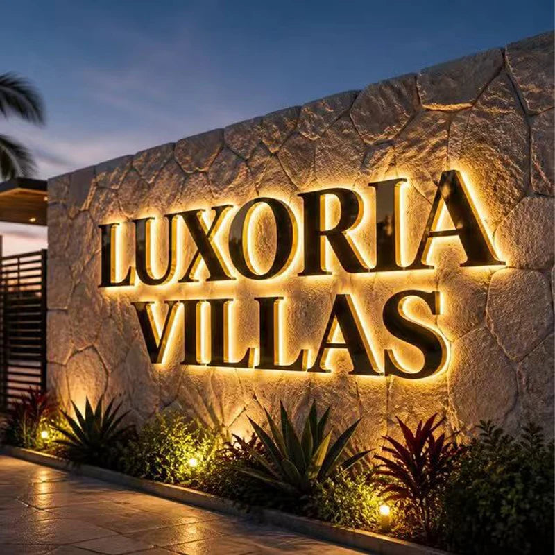 Custom LED Business Sign – Backlit Illuminated Outdoor 3D Signage