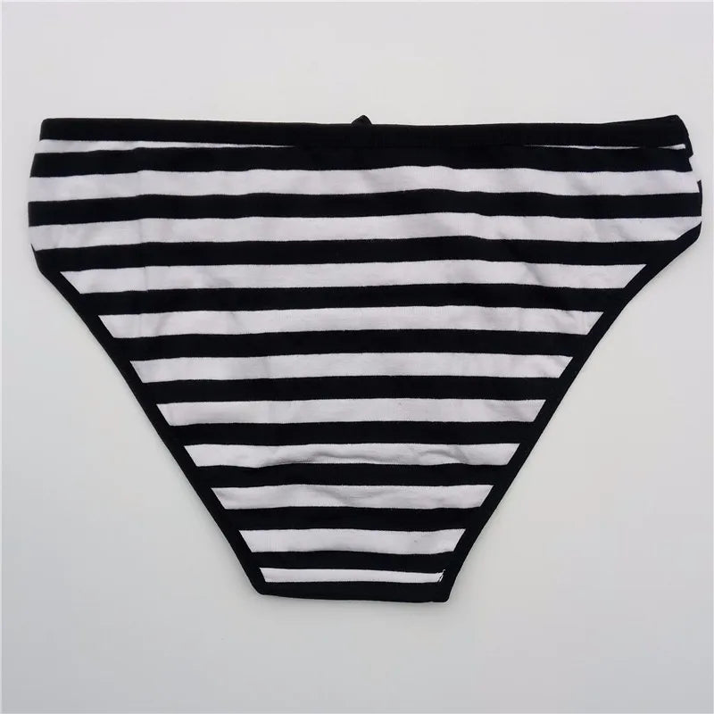 YOUREGINA Striped Seamless Cotton Briefs 3Pk