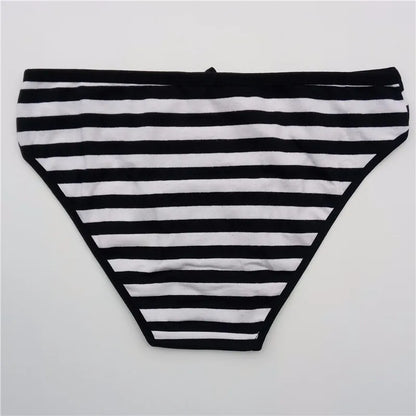 YOUREGINA Striped Seamless Cotton Briefs 3Pk
