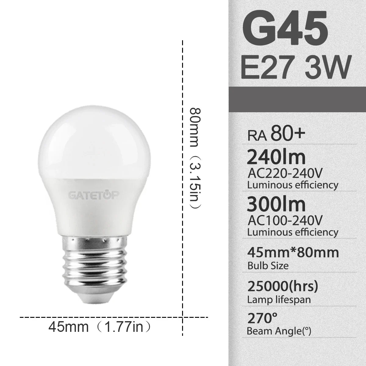 E27 Rechargeable LED Emergency Light Bulb