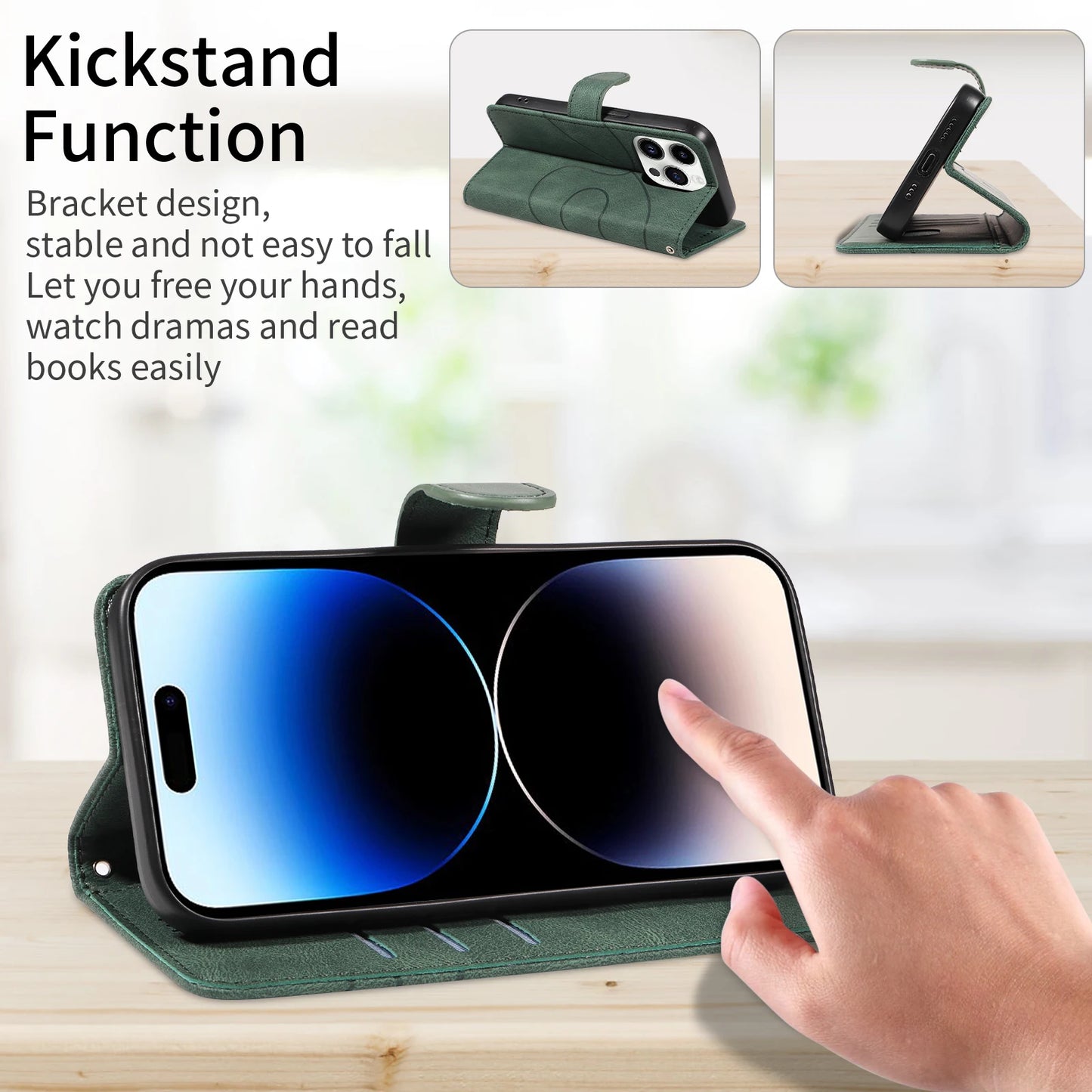 Leather Magnetic Flip Case For iPhone