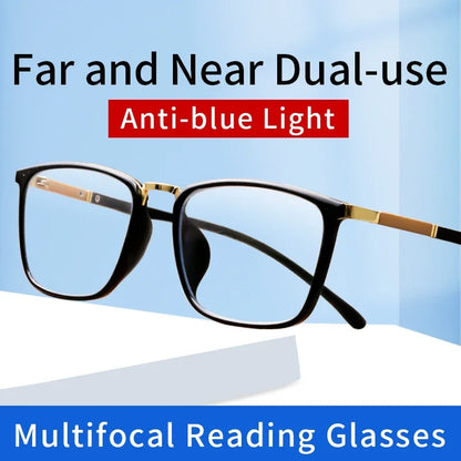 Progressive  Anti Blue Ray Multifocal Reading Glasses