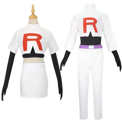 Team Rocket Anime Cosplay Costume Set