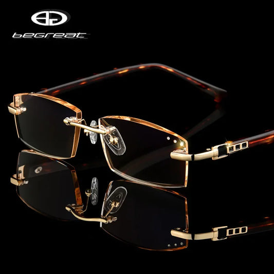 BEGREAT Designer Rimless Reading Glasses