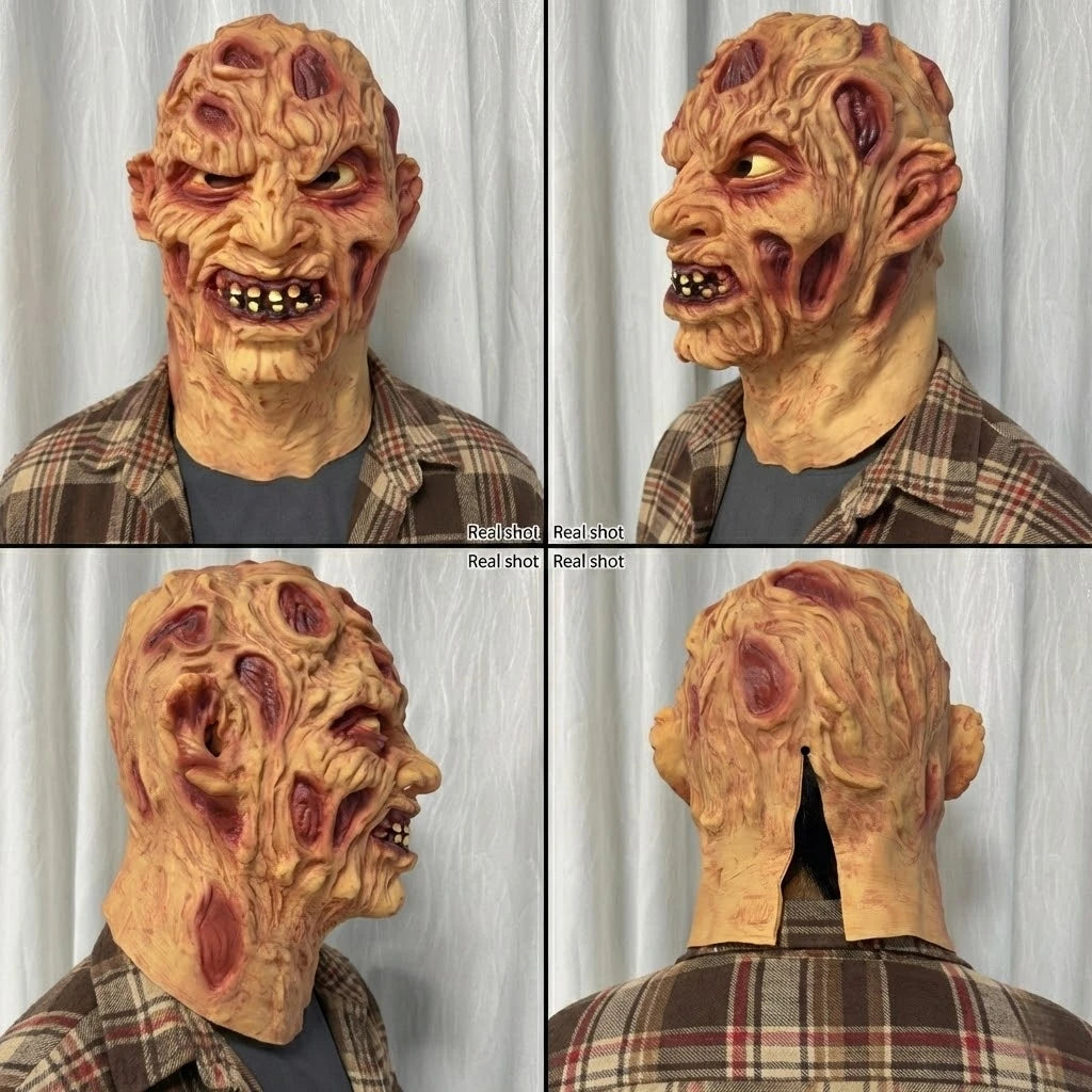 Scary Burn Face Latex Mask for Halloween Cosplay