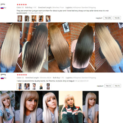 Bone Straight Synthetic Hair Bundles