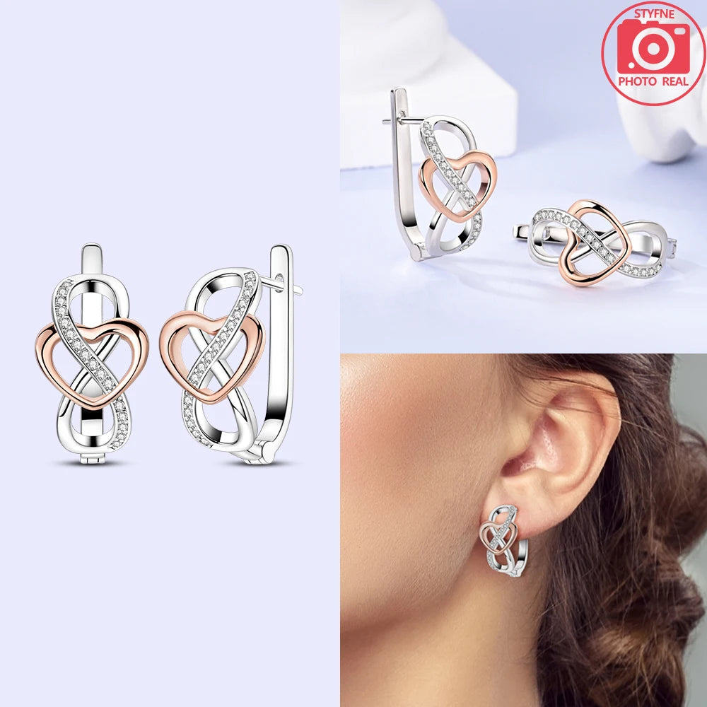 925 Sterling Silver Dancing Bee Hoop Earrings – Cute Enamel Zircon Jewelry