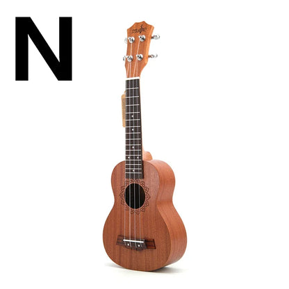 21-Inch Soprano Ukulele Starter Kit - Mahogany Wood & Nylon Strings