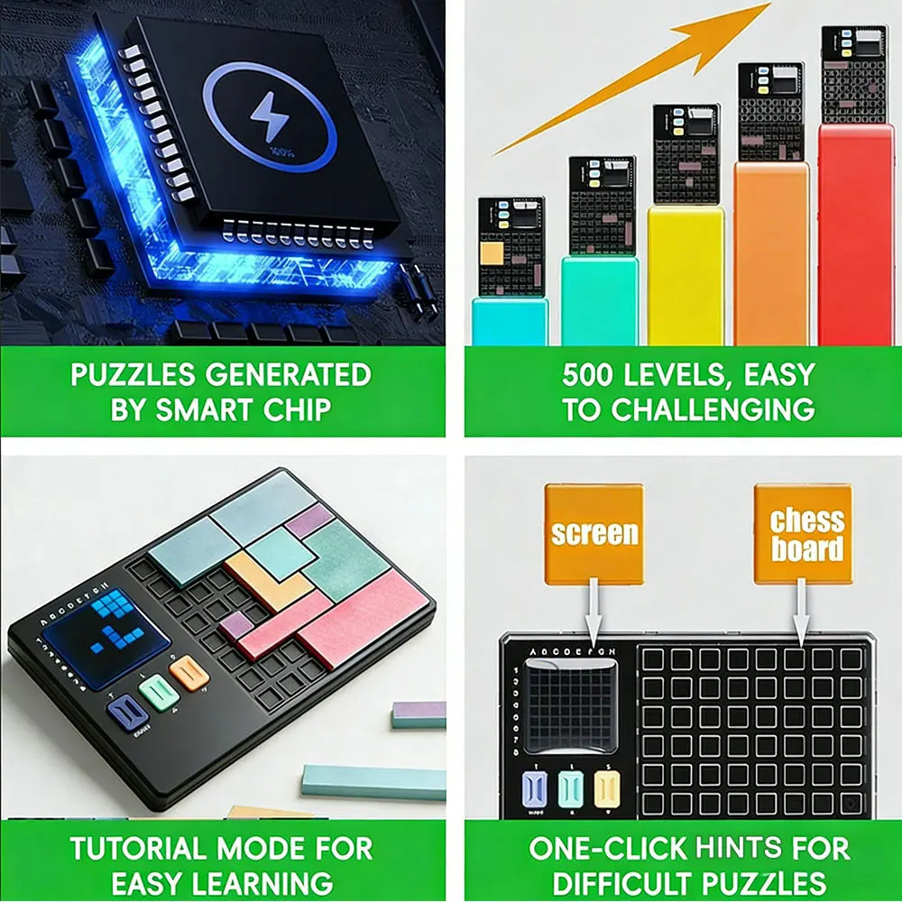 Smart Electronic Slide Puzzle & STEM Logic Game