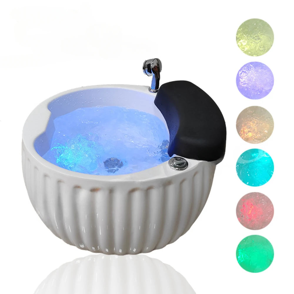 Portable Fiberglass Pedicure Washing Sink with Jet