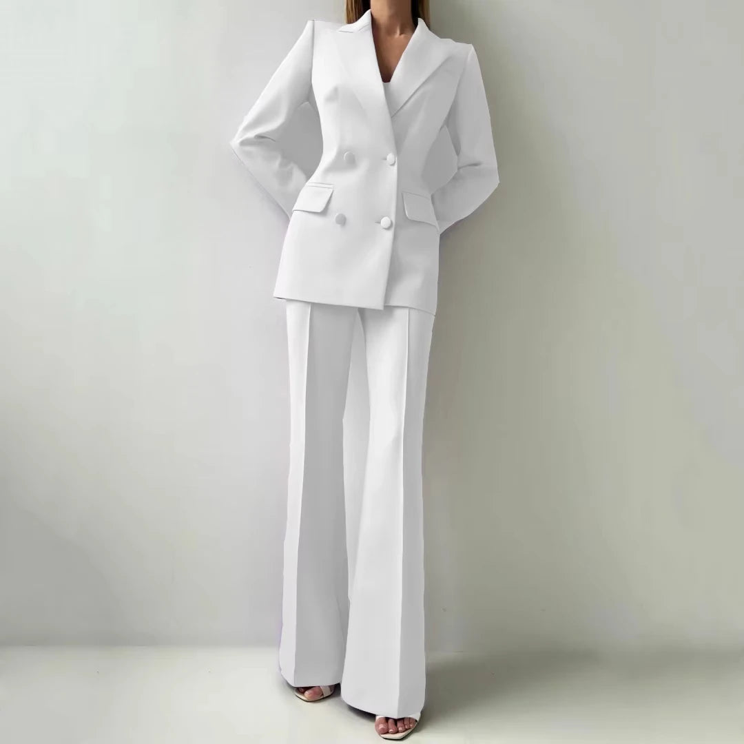 Women's Elegant 2-Piece Double-Breasted Suit Set
