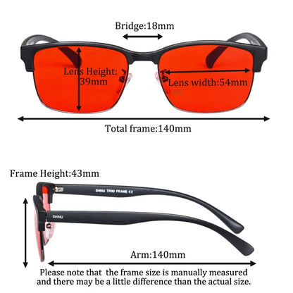 SHINU Red Lens Blue Light Blocking Glasses