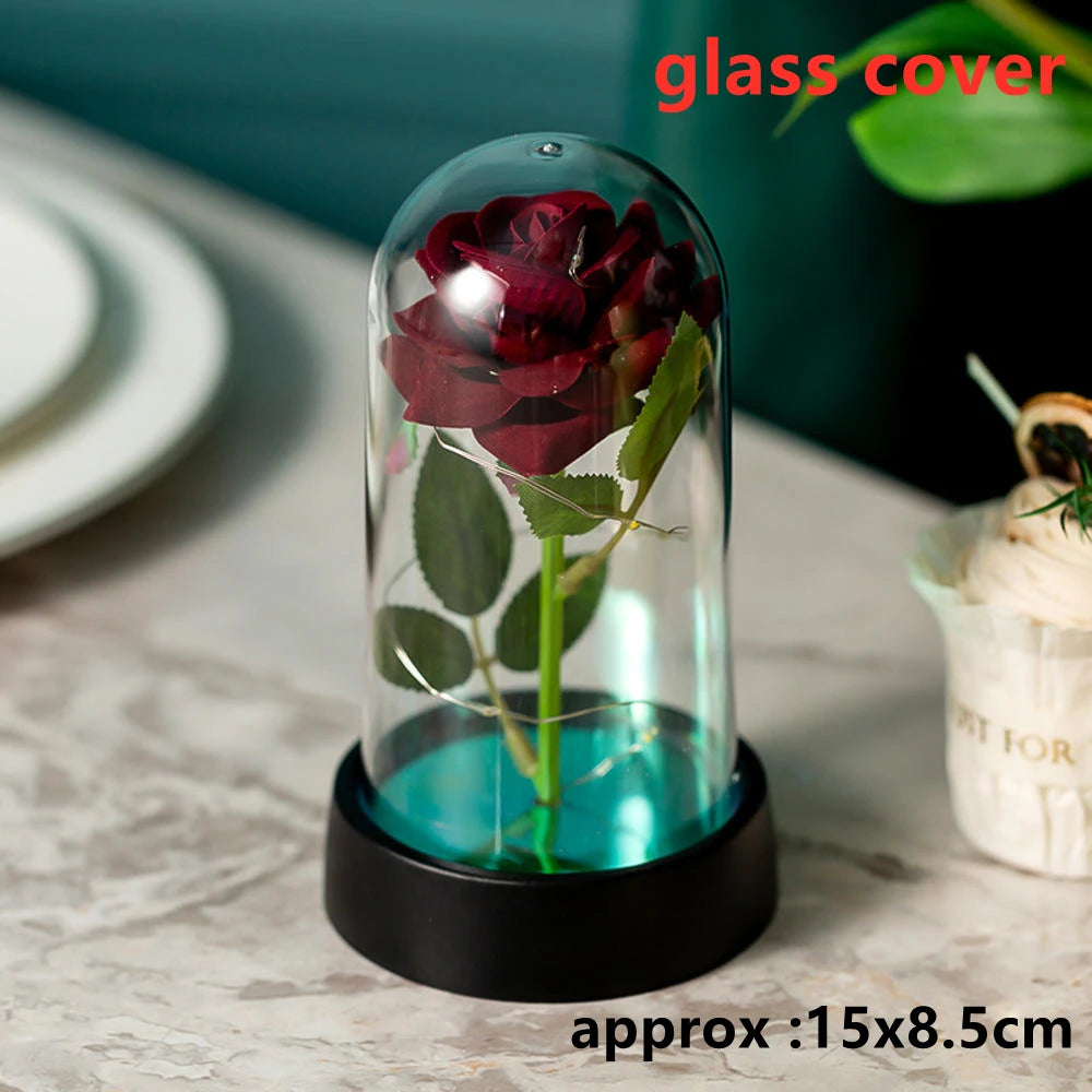 LED Galaxy Three Rose Artificial Flowers Gift without Battery