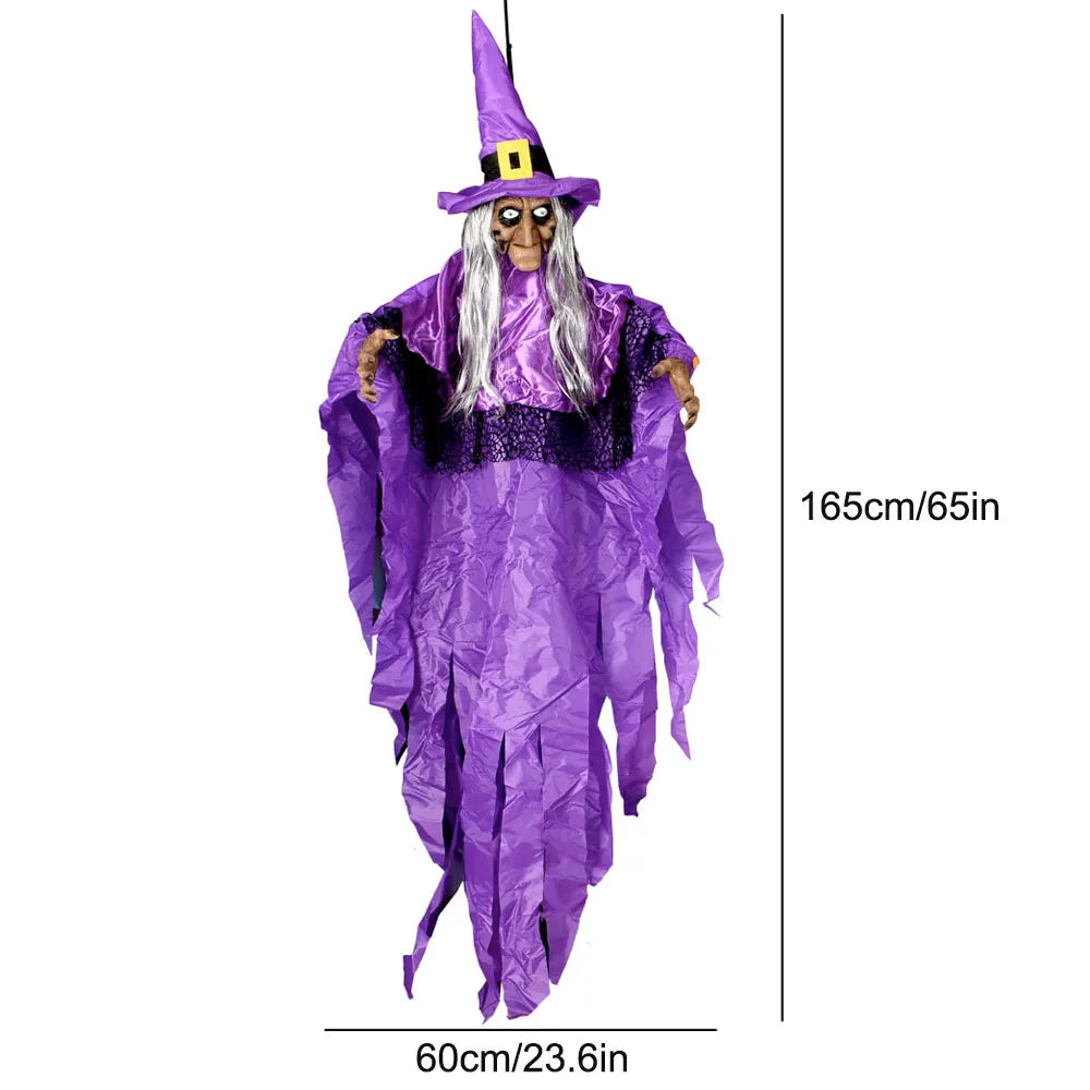 Spooky Halloween Hanging Ghost Decor – Creepy Tattered Linen Grim Reaper Prop for Haunted House, Yard & Party Decor
