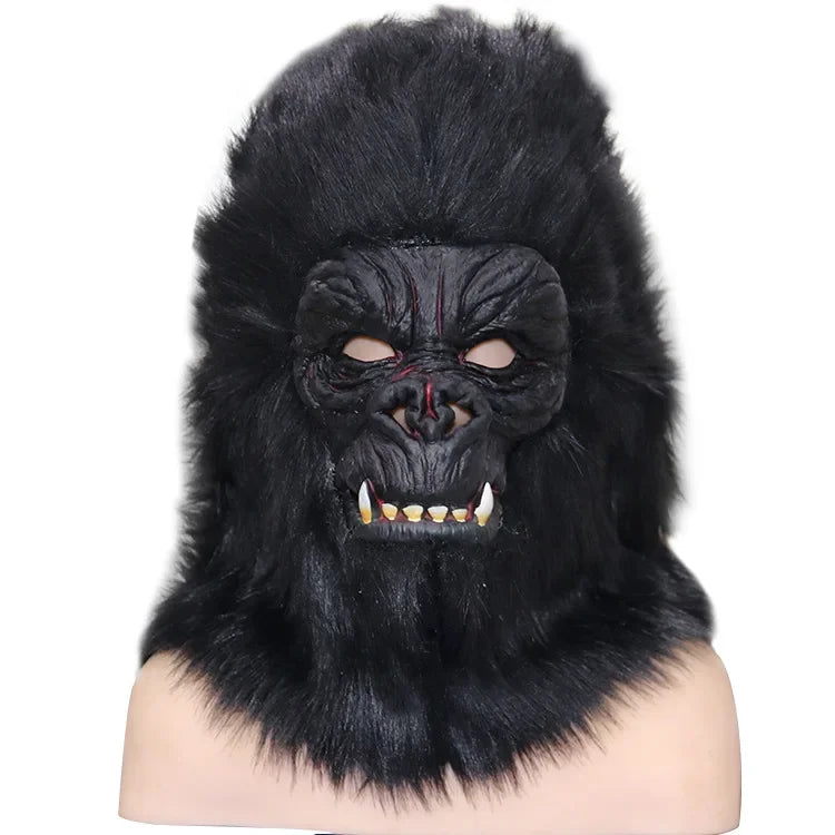 Realistic Latex Gorilla Mask for Halloween Cosplay and Role-Play Party