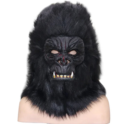 Realistic Latex Gorilla Mask for Halloween Cosplay and Role-Play Party