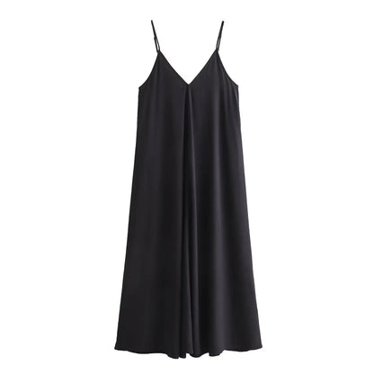 Black Slip Long Dress