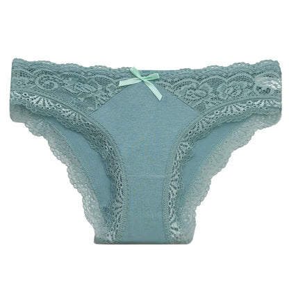 Women's 5-Pack Lace Trim Cotton Seamless Briefs Underwear