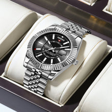 NIBOSI Stainless Steel Waterproof Quartz Watch