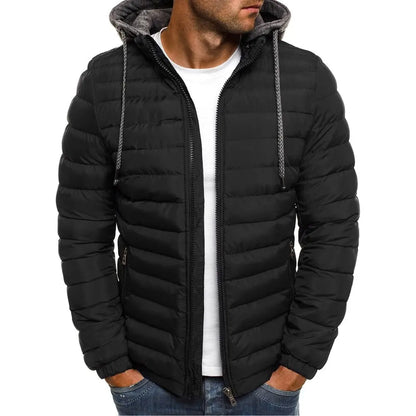 Men's Winter Fleece-Lined Hooded Jacket
