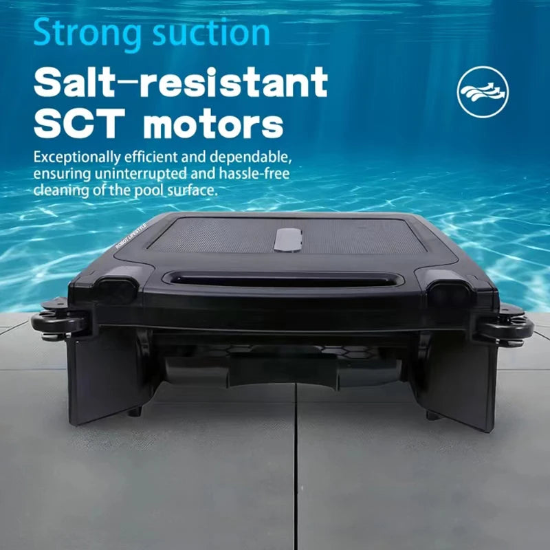 Wireless Solar-Powered Robotic Pool Surface Skimmer (Model S001A)