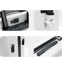 Multi-Functional Silent Wheel Suitcase with USB Charging Port Cup Holder & Practical Hook