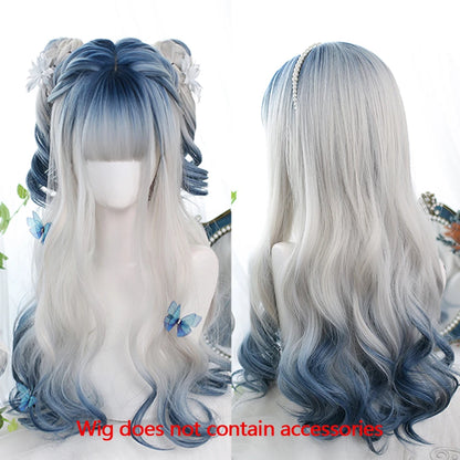 Synthetic Long Straight Lolita Wig with Bangs