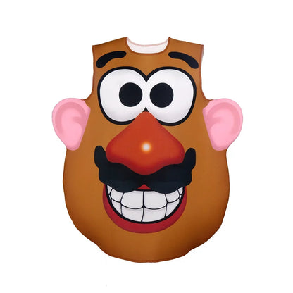 Funny Potato Head Cosplay Costume – Matching Mr. & Mrs. Tunic Outfit for Couples & Kids