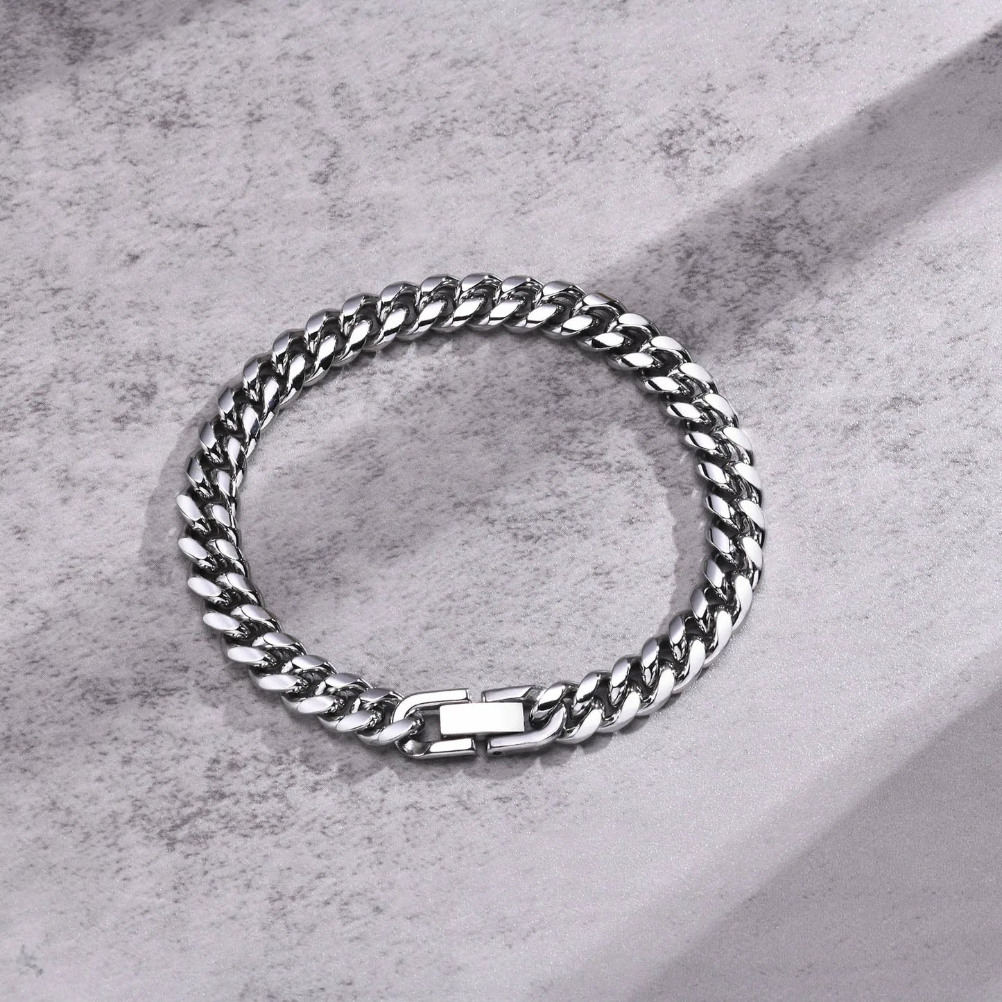 Vnox Stainless Steel Cuban Chain Bracelets