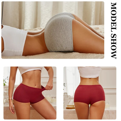 FINETOO 3PCS Cotton Boyshorts