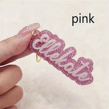 Acrylic Name Glitter Keychain Glitter