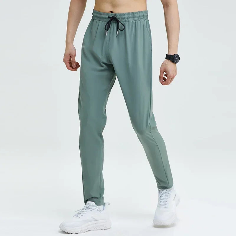 Men’s Ice Silk Quick-Dry Slim Fit Joggers for Running & Gym