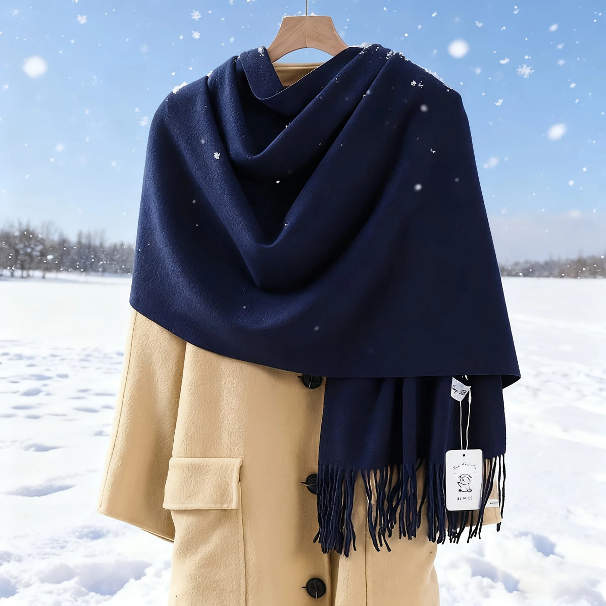 Luxurious Wool-Blend Winter Pashmina Shawl & Scarf