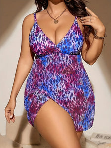 2 Piece Leopard Print Swimsuit for Women
