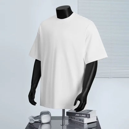 Men's 100% Cotton Premium Crewneck T-Shirt, Summer Short Sleeve Breathable Casual Tee
