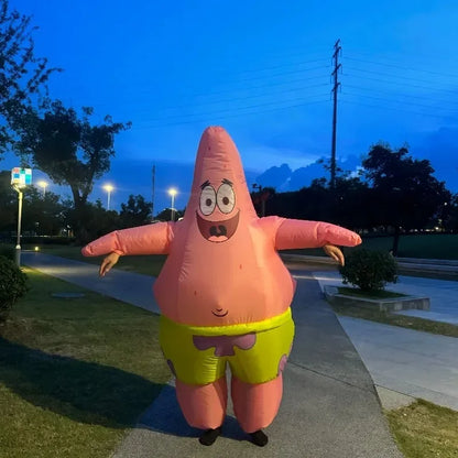 Adult Inflatable Patrick Star Costume – Full-Body Blow-Up Character Cosplay Outfit