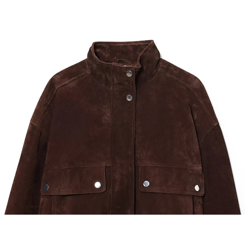 Women's Autumn Slim Pocket Outerwear Jacket