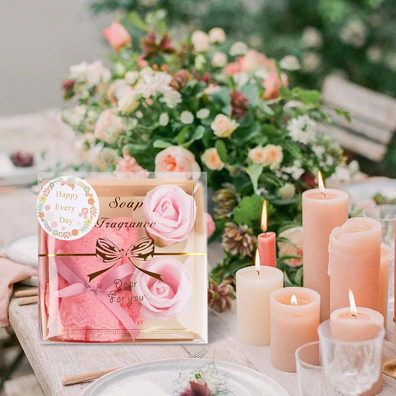 Towel Bear Soap Flower Gift Box