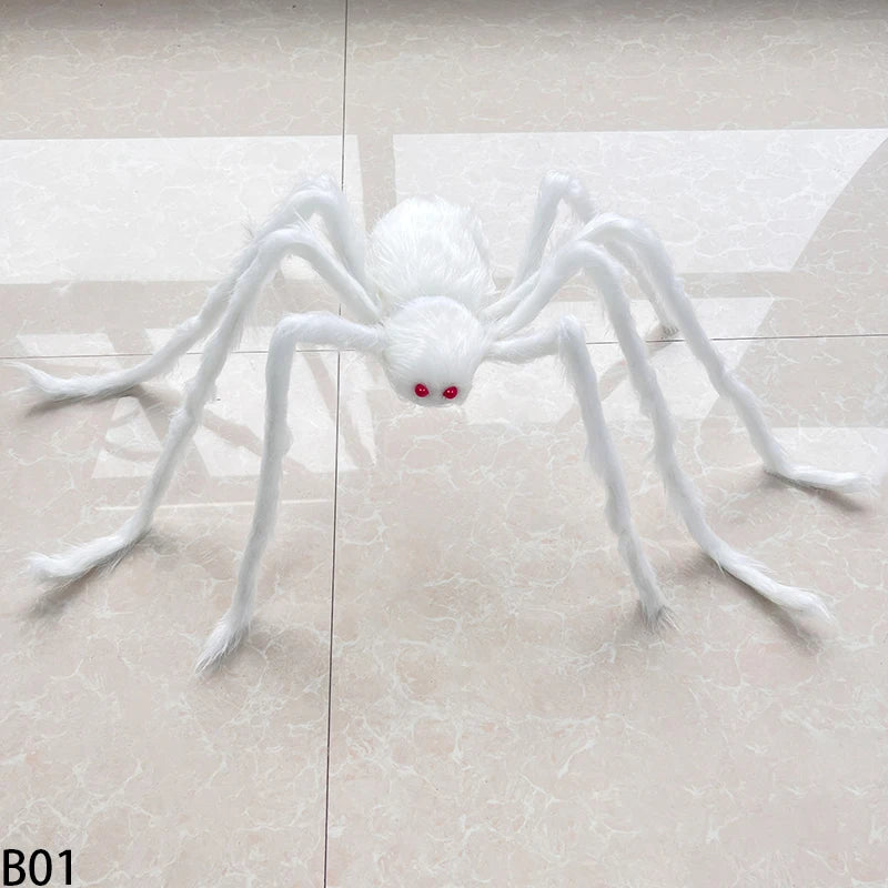 Giant Plush Black Spider Outdoor Halloween Prop Decor