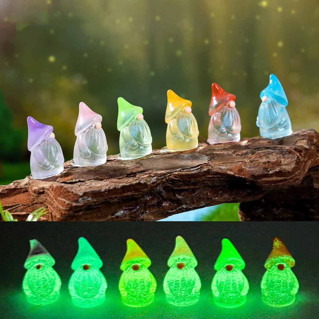 10pcs Mini Resin Gnomes Statues Ornaments