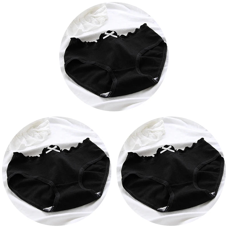 3-Pack Women's Cotton Mid-Rise Briefs & Lingerie Set