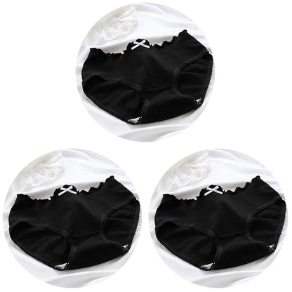 3-Pack Women's Cotton Mid-Rise Briefs & Lingerie Set