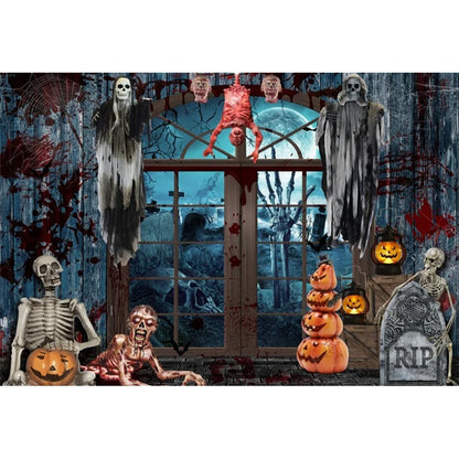Scary Bloody Halloween Backdrop for Horror Photo Studio Props
