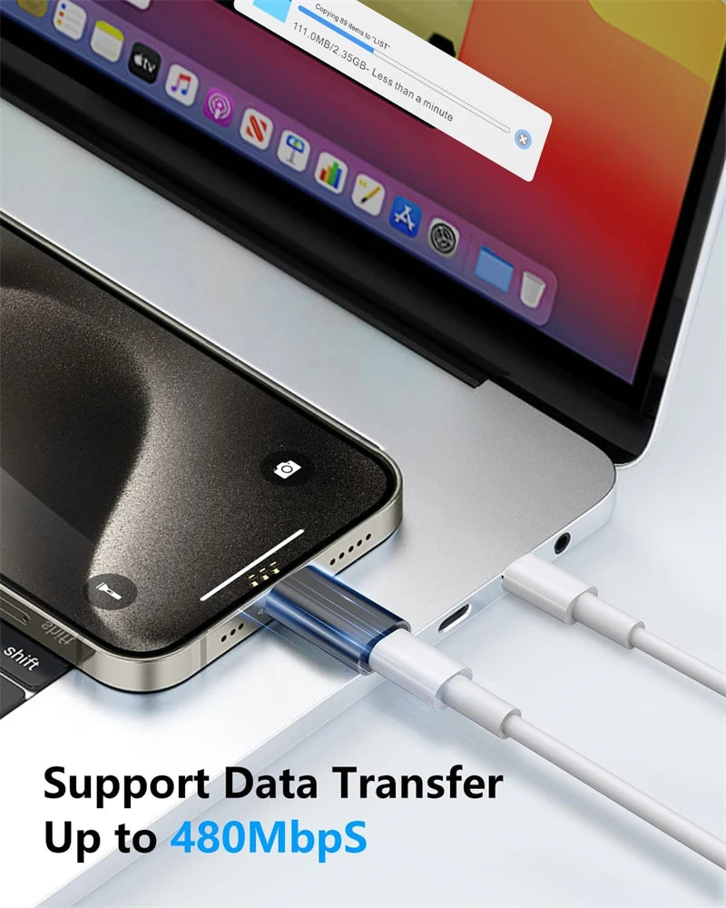 3PCS Lightning Female To USB C Male Charger Adapter for IPhone