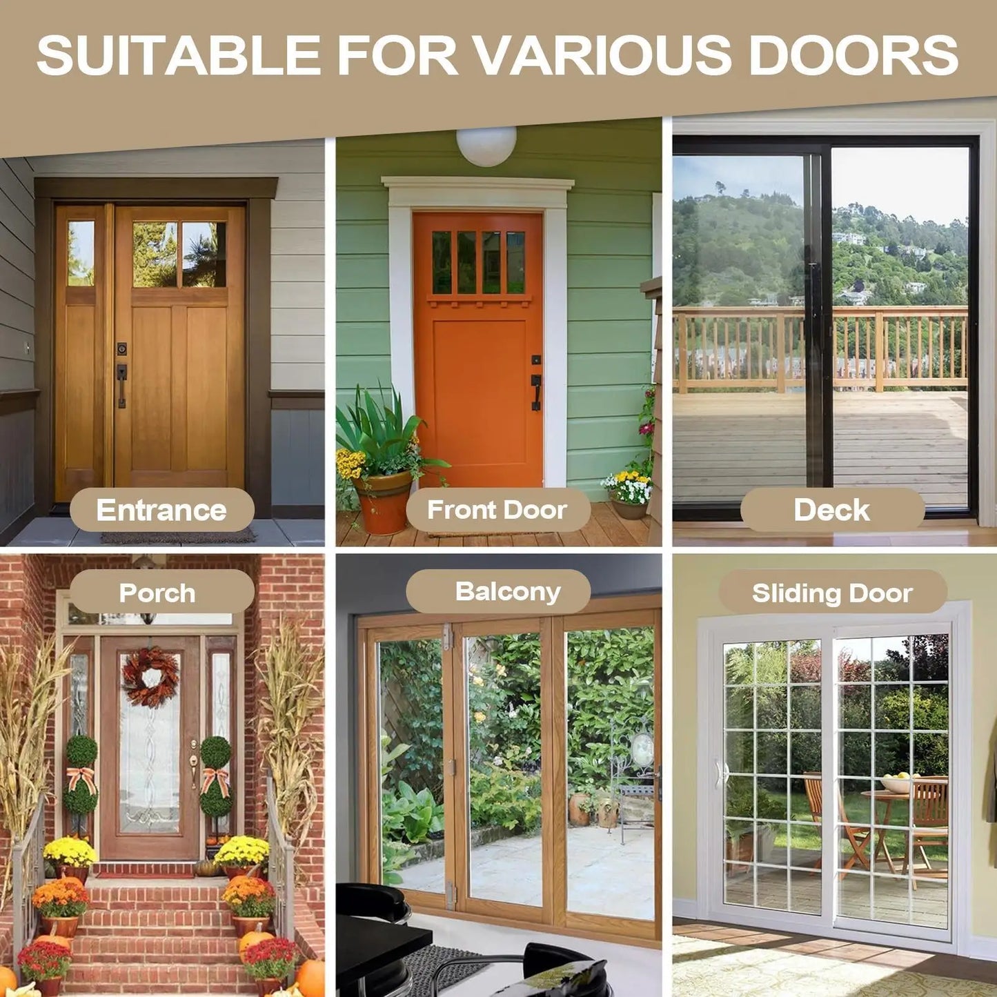 Mesh Pet Screen Door with Double Zipper Closure