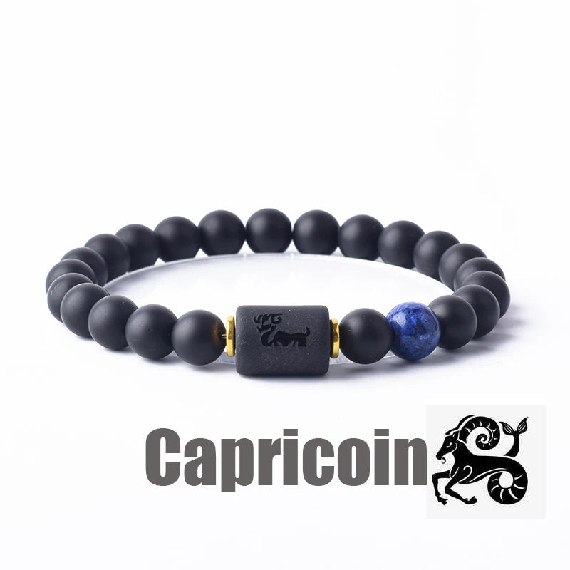 12 Zodiac Sign Constellation Beaded Charm Bracelet