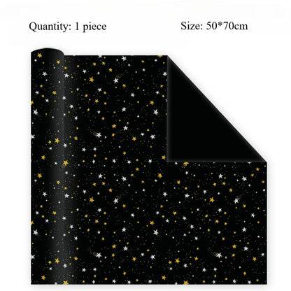 50*70cm Star Wrapping Paper Meteor Ribbon Gift Box