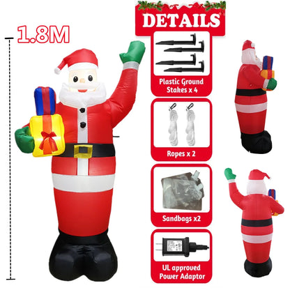 Inflatable Christmas Decorations with Built-in LED Lights