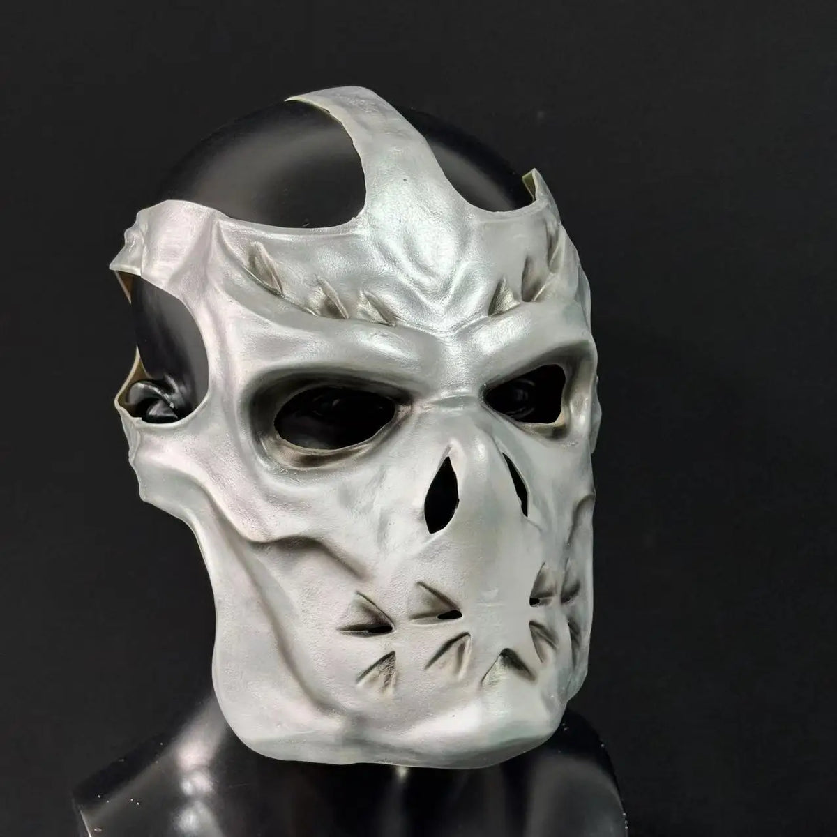 Jason Voorhees Silver Full-Head Latex Mask - Halloween Cosplay & Masquerade Prop