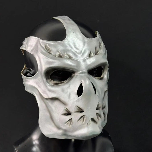 Jason Voorhees Silver Full-Head Latex Mask - Halloween Cosplay & Masquerade Prop